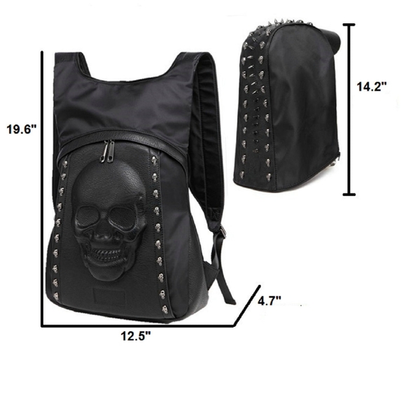 3D SKULL BACKPACK HOODIE - Picture 6 of 6